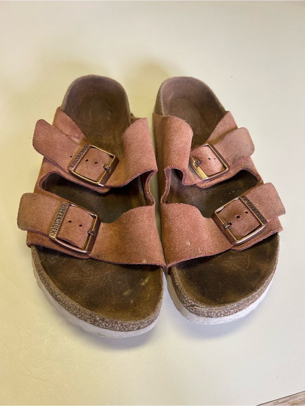 Birkenstock Arizona Suede Sandals in Rus